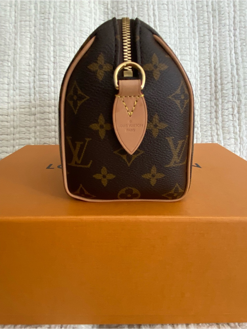 Louis Vuitton Speedy 20 Monogram Canvas Crossbody Bag Vachetta Strap Insert Box - Picture 10 of 16